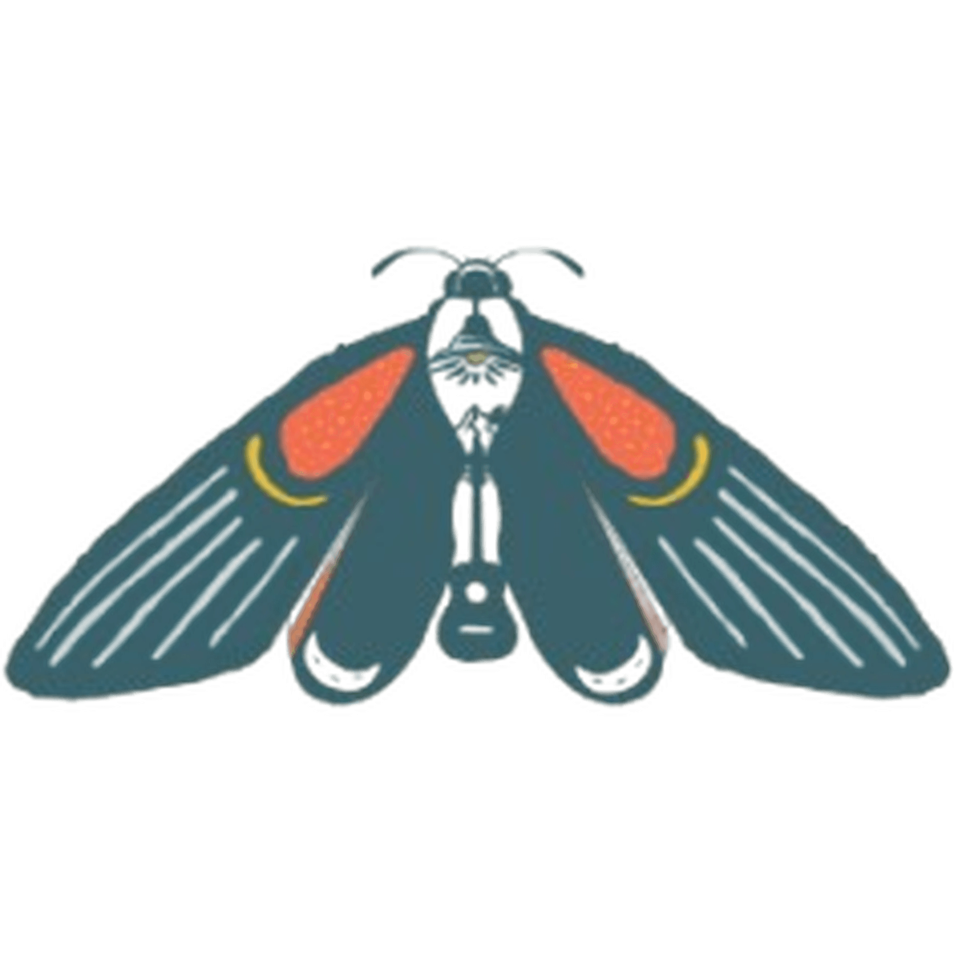 Denver PorchFest moth emblem