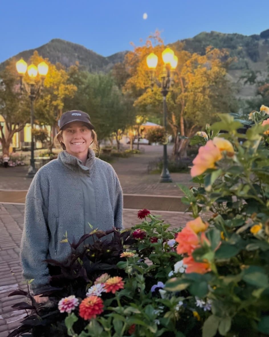 Abby Beltrani smiling outdoors at dusk